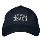 Pensacola Beach Florida Embroidered Baseball Hat 刺繍入りキャップ (正面)