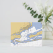 Pensacola, Florida 航海の Harbor Chartはがき ポストカード (スタンド正面)