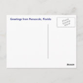 Pensacola, Florida 航海の Harbor Chartはがき ポストカード (裏面)