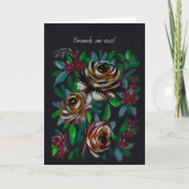 Pensando em Você Floral Sympathy Portuguese  カード