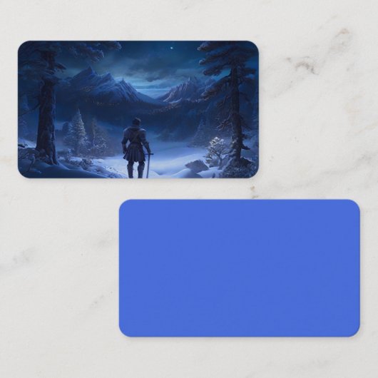 Pensive Knight of the Winter Wonderland Bookmark 名刺 (正面/裏面)