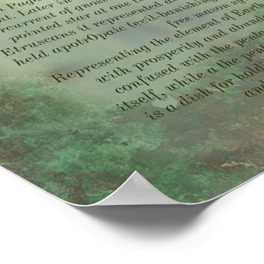 Pentacle in Wood Info Poster ポスター (角)