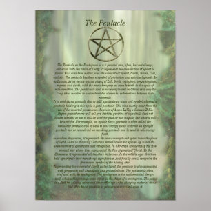 Pentacle in Wood Info Poster ポスター