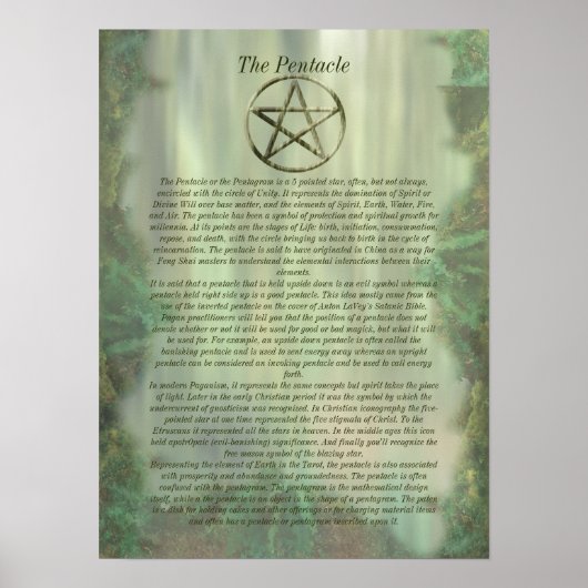 Pentacle in Wood Info Poster ポスター (正面)