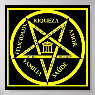 Pentagama Invertido Papelポスター特に(Fosco) ポスター