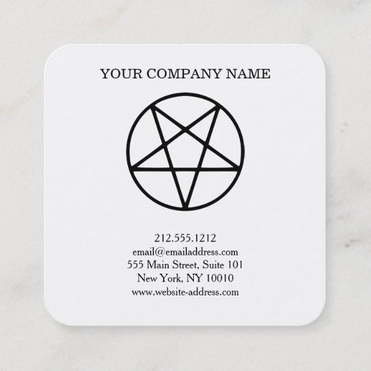 Pentagram  スクエア名刺 (裏面)