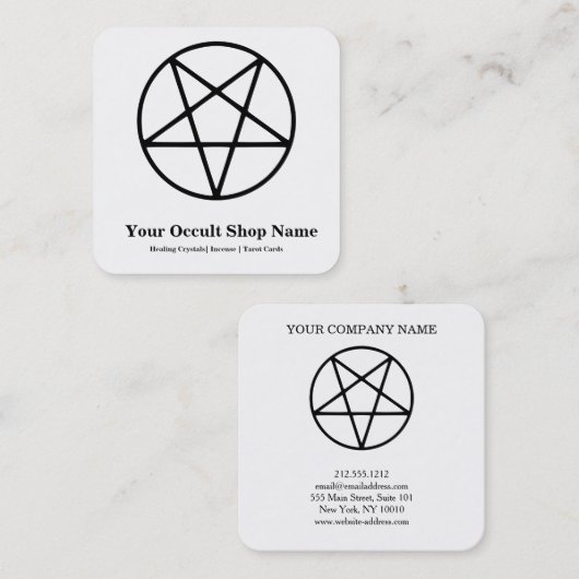 Pentagram  スクエア名刺 (正面/裏面)