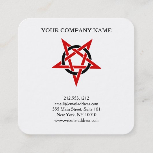 Pentagram  スクエア名刺 (裏面)