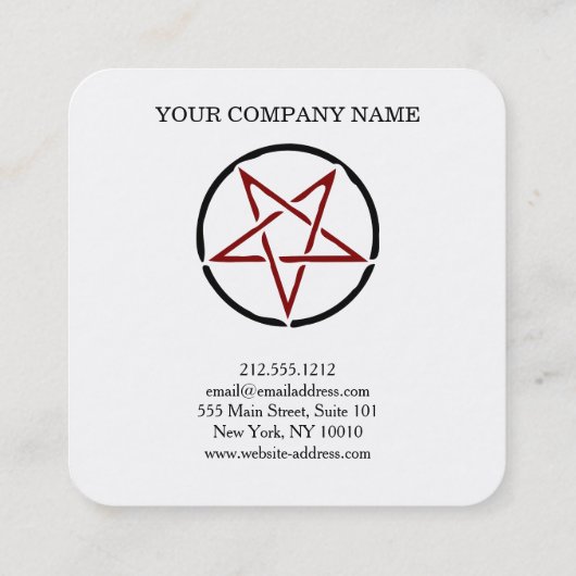 Pentagram  スクエア名刺 (裏面)