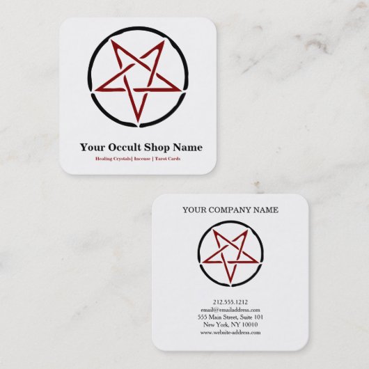 Pentagram  スクエア名刺 (正面/裏面)
