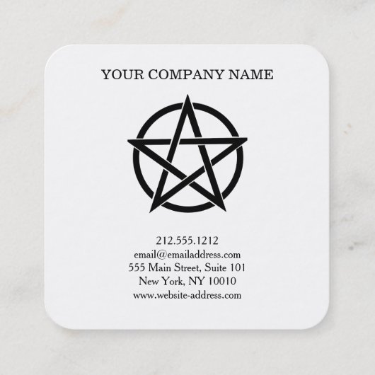 Pentagram  スクエア名刺 (裏面)