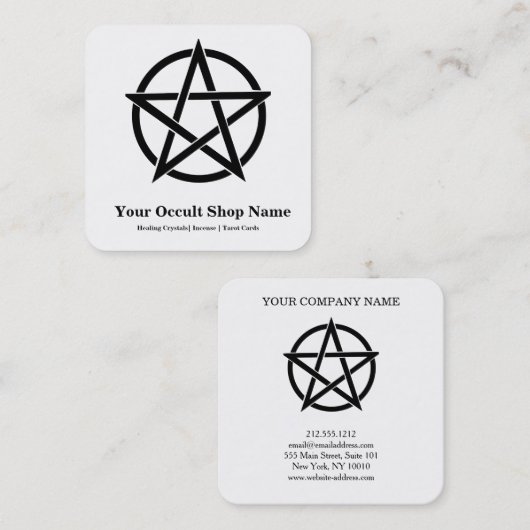 Pentagram  スクエア名刺 (正面/裏面)
