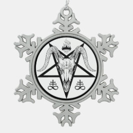 Pentagram スノーフレークピューターオーナメント