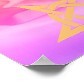 Pentagramm Fünfstern im Farbigen Rauchstyle okkult ポスター (角)