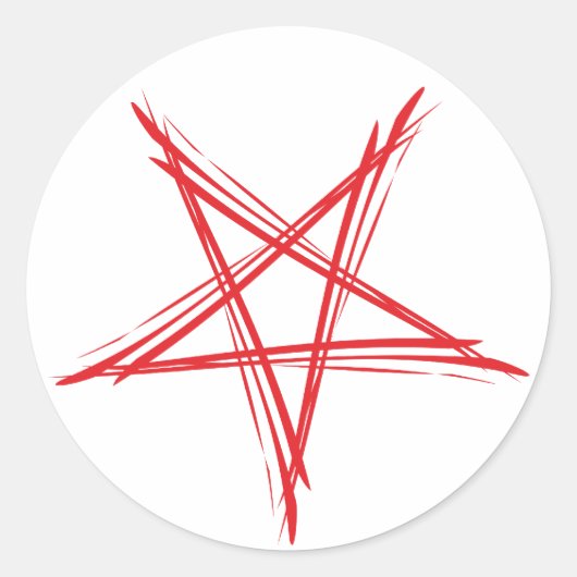 Pentagramm pentacle ラウンドシール (正面)