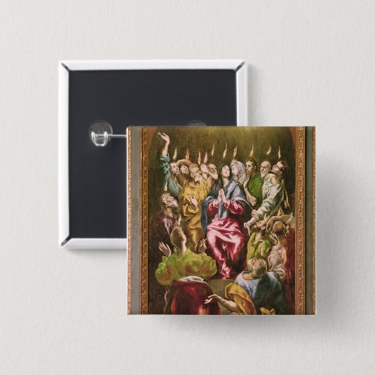 Pentecost、c.1604-14 缶バッジ (正面&裏面)