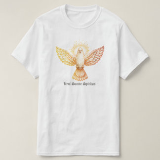 Pentecost Day Fire Wings Bird Gold Flam Aesthetic Tシャツ