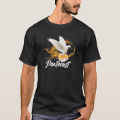 Pentecost Doves Fire Flame Holy Spirit Catholic Tシャツ (正面)