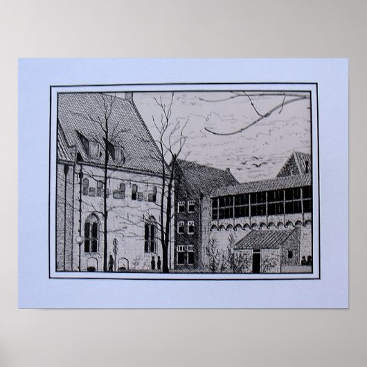 Pentekening Refter Zwolle vlakbij Librije ポスター (正面)