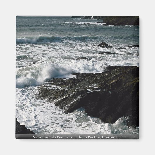 Penterre、Cornwall、EからRumpsポイントに向かって表示 マグネット (正面)