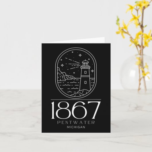 Pentwater Michigan Michigander State Mi Travel Boa カード (黄色い花)