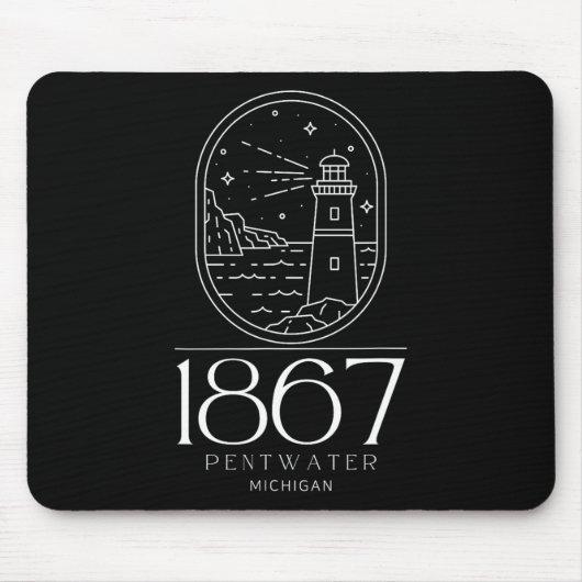 Pentwater Michigan Michigander State Mi Travel Boa マウスパッド (正面)