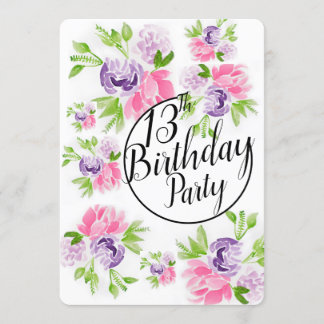 Peoney Cluster 13番目の誕生日 招待状