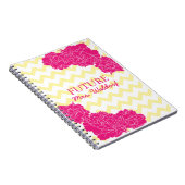 Peoniesおよびシェブロン未来の夫人 ノートブック (右側)