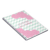 Peoniesおよびシェブロン未来の夫人 ノートブック (右側)