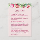 Peoniesかわいらしの情報結婚カード エンクロージャーカード (正面)