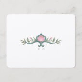 Peoniesの結婚情報カードヴィンテージ エンクロージャーカード (裏面)