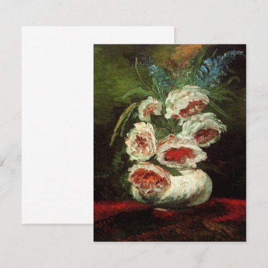 Peoniesの花瓶by Vincent vanゴッホ (正面/裏面)