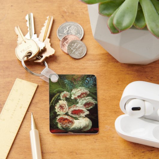 Peoniesの花瓶by Vincent vanゴッホ キーホルダー (デスク)