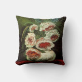 Peoniesの花瓶by Vincent vanゴッホ クッション (正面)