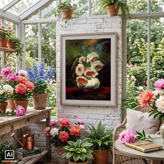 Peoniesの花瓶by Vincent vanゴッホ ポスター