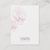 Peoniesはっきりしたフローラモダンスケッチジュエリー表示 名刺 (正面)