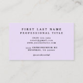 Peoniesエレガント名刺 名刺 (裏面)