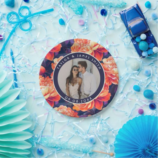 Peoniesクールプレートの後結婚のパーティー ペーパープレート (パーティー)