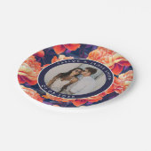 Peoniesクールプレートの後結婚のパーティー ペーパープレート (アングル)