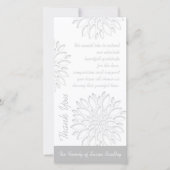 Peoniesデジタル紙カットアウト3悔やみや弔慰ありがとう サンキューカード (正面)