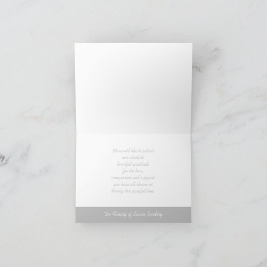 Peoniesデジタル紙カットアウト3感謝してい悔やみや弔慰Y C サンキューカード (内部)