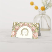 Peoniesネームカー結婚ドのテーブルヴィンテージ プレイスカード (裏面)