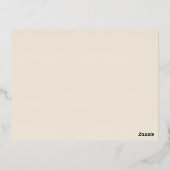 Peoniesフローラ実在エレガントバラ金ゴールドRSVPカード 箔招待状ポストカード (裏面)