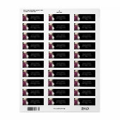 Peoniesモダン Wedding Invite Return Label ラベル (フルシート)