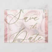 Peonies日付はがきを保存するテンプレート ポストカード (正面)