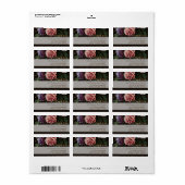 Peonies絵画の1家族ありがとうパーソナライズされたL ラベル (フルシート)