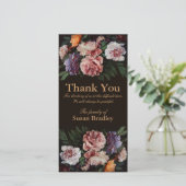 Peonies絵画の3悔やみや弔慰ありがとうフォトカード サンキューカード (スタンド正面)