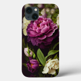 Peonies & エレガントバラの電話ケース iPhone 13ケース