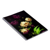 Peonies & エレガントバラスパイラルノートブック ノートブック (右側)
