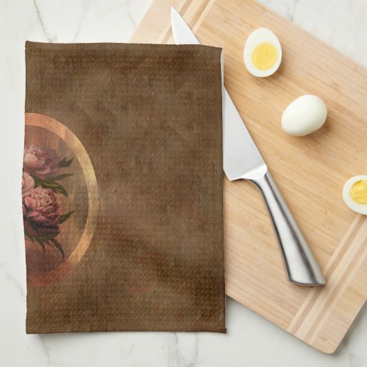 Peonies キッチンタオル (四つ折り)